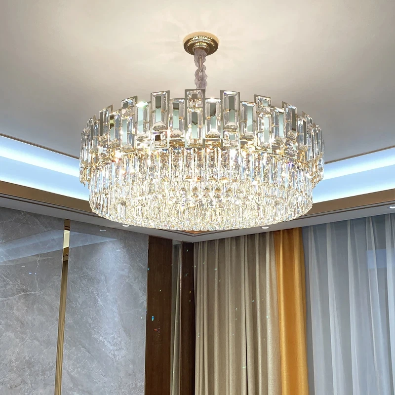 2024 Postmodern Light Luxury Home Decoration High-end K9 Crystal Chandelier Living Room Bedroom Lamp Kitchen Lamp Pendant Lights