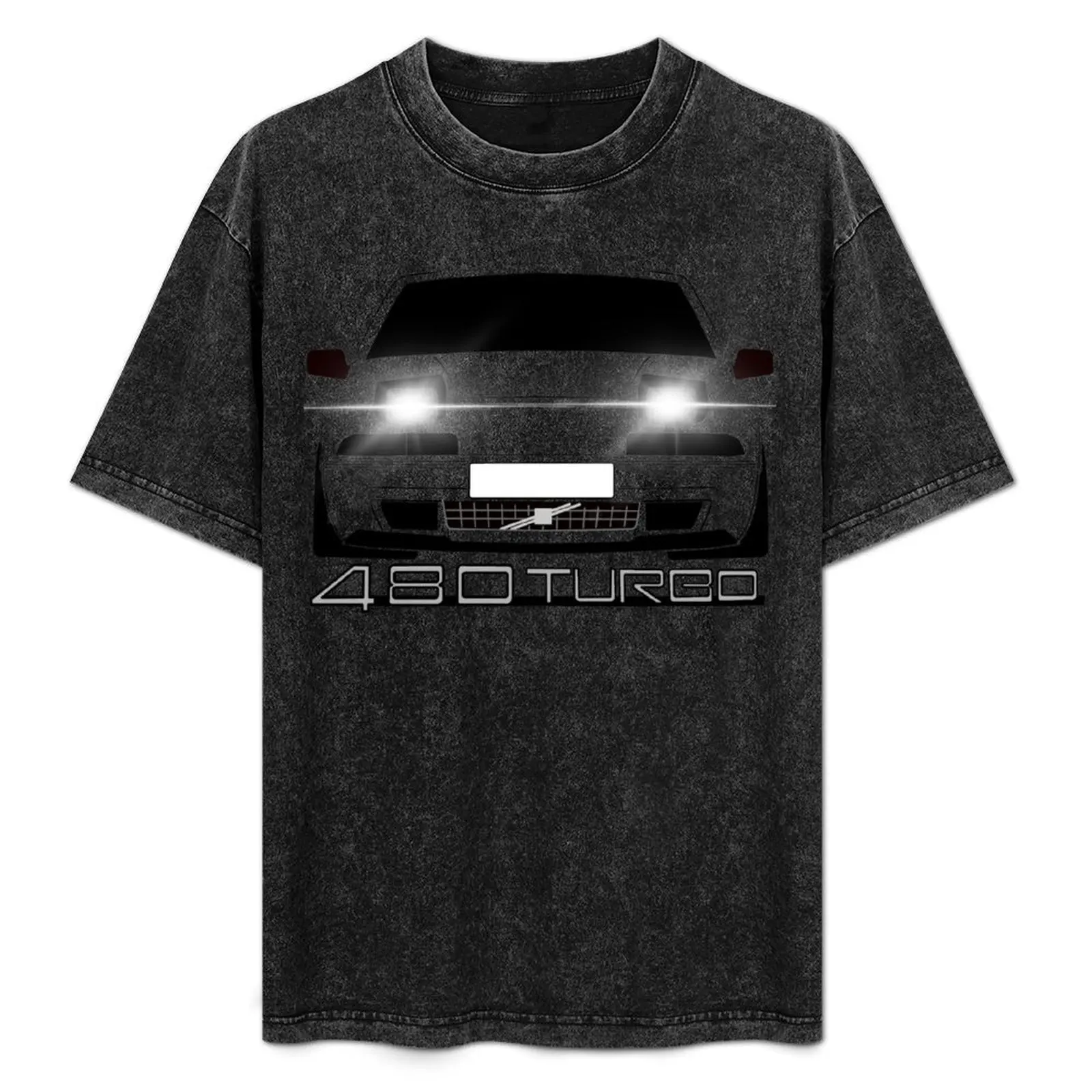 

480 turbo T-Shirt Basic Short Sleeve Cotton Blend T-Shirt