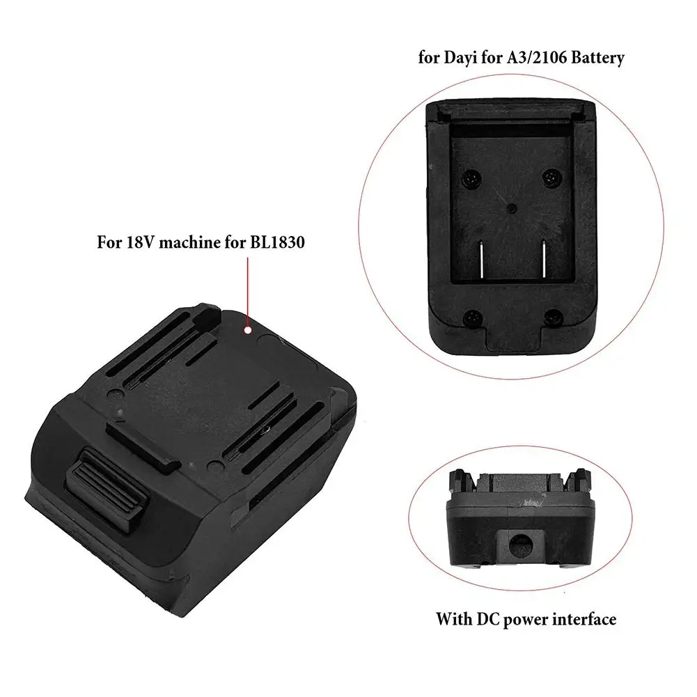 

2 шт. адаптер батареи-конвертера для инструментов Dayi, совместимый с батареями машин A3/2106 и 18 В для максимальной эффективности