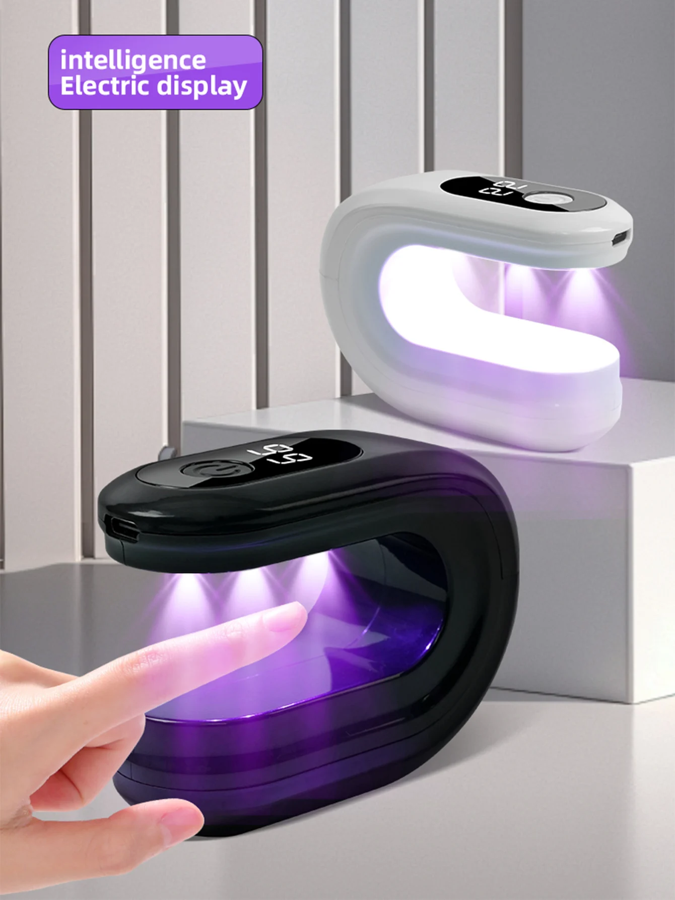 Sèche-ongles UV compact : format mini portable pour la maison et les voyages, rechargeable par USB, parfait pour le vernis gel