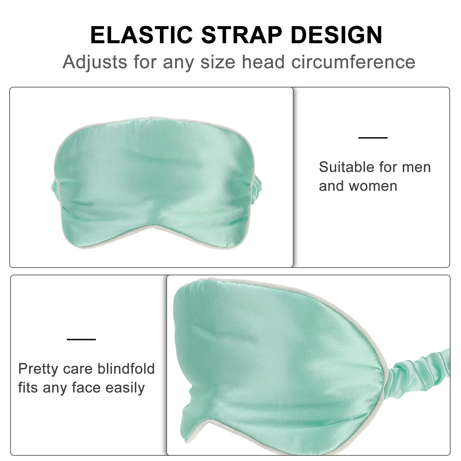 

Imitation Silk Eyeshade Comfortable Sleep Mask Eye Cover Lightweight for Home Travel Office Silk Eyeshade