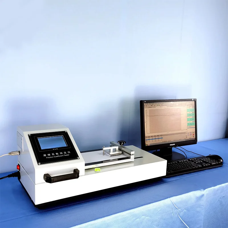 

AzzFriction coefficient tester,plastic film,rubber fabric,woven bag,pap,cardboard,wood,static and dynamic friction coefficient