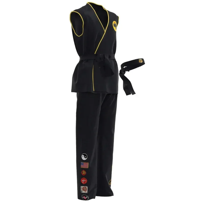 Karate Kid Cobra Kai Uniforme Costume Cosplay Tory Nichols Robby Keene Vestito Top Fascia Pantaloni Festa di Halloween Kid Abiti per adulti