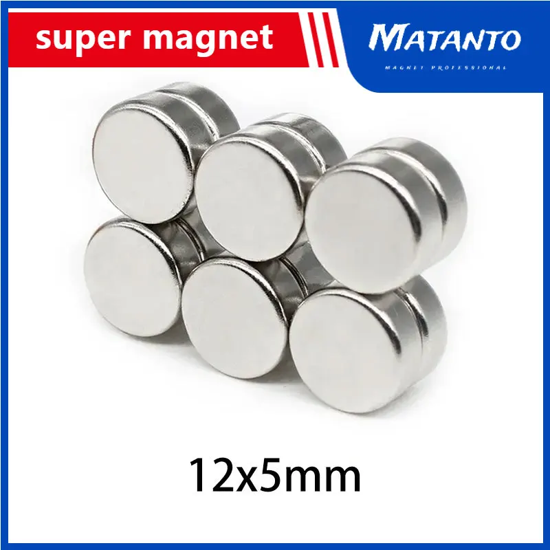 

5/10/20/50/100PCS 12x5 Powerful Strong Magnetic Magnets Disc 12mmx5mm Neodymium Permanent Magnet 12x5mm Round Search Magnet 12*5