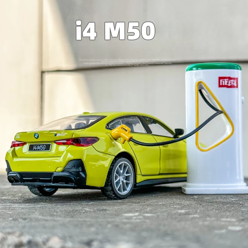 

Имитация в масштабе 1:34 BMW I4 M50, новая модель автомобиля из сплава энергии, игрушка со звуком и фотомагнитом, литые игрушки, автомобили, подарок для детей и мальчиков