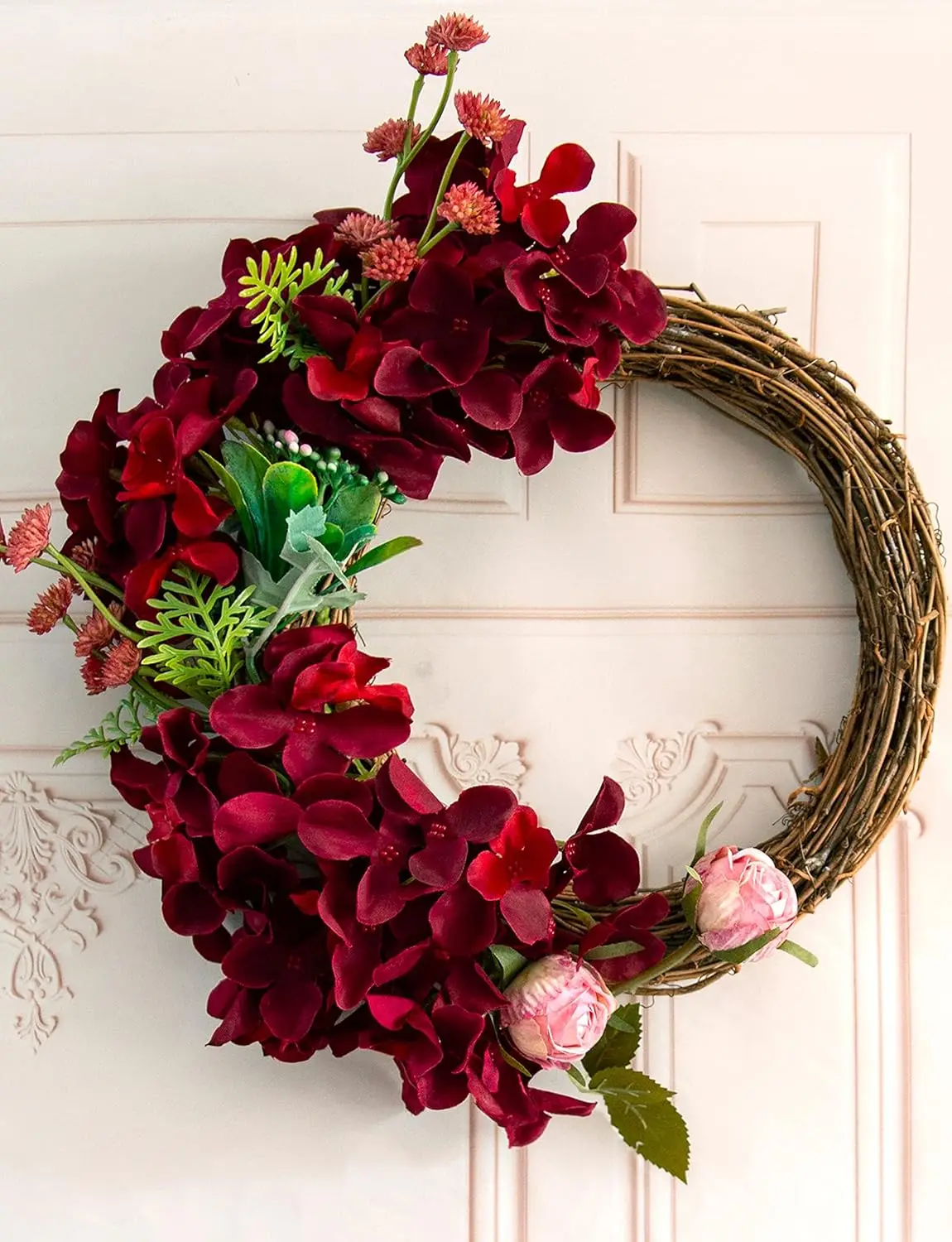 6 Stück 8,7 Zoll Seiden-Hortensien-Blütenköpfe mit Stielen, künstliche Hortensien-Blumen für DIY-Hochzeits-Mittelstück, Heimdekoration – Detail 15