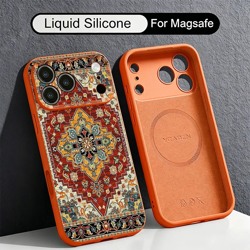 Магнитный жидкий силиконовый ч – обзор и цена Vintage Floral Pattern Soft Case