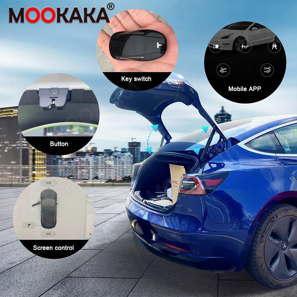 Electric Tailgate For Model 3 For Model Y Electric Front Cover Smart Mute Waterproof Car Electric Tailgate