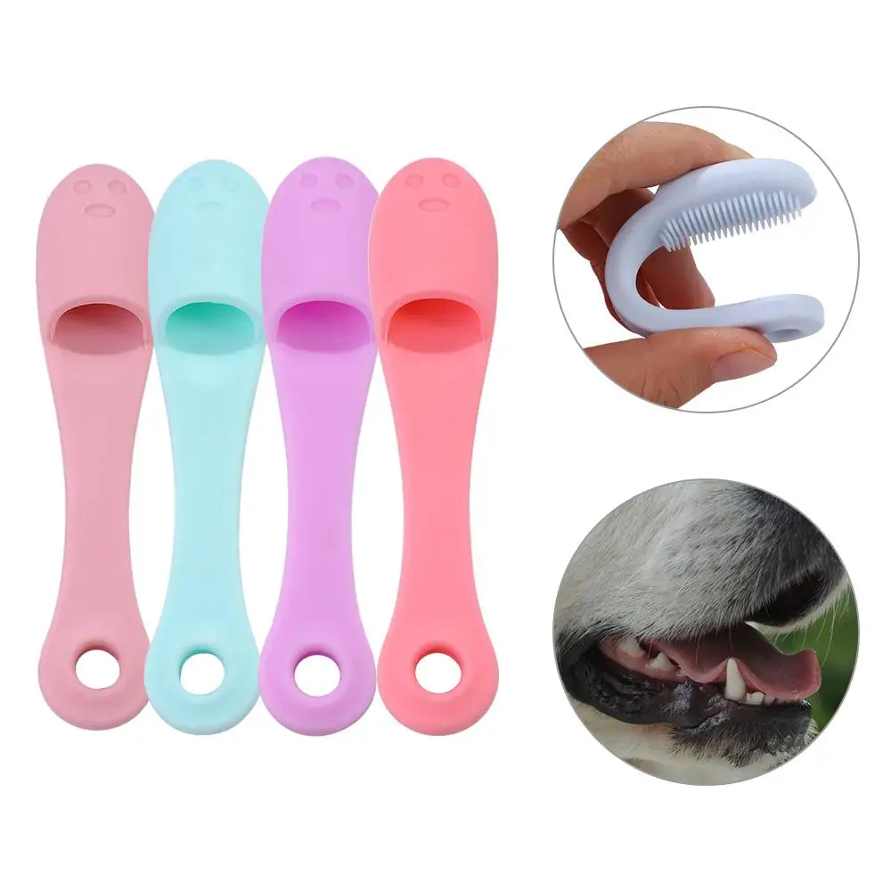 

Dog Cat Soft Brush Bristles Pet Finger Toothbrush Pet Cleaning Brush Dog Accessories Dog Toothbrush