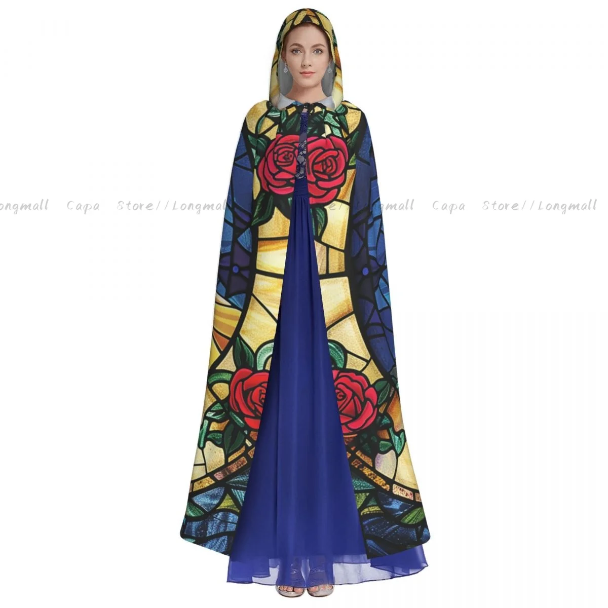 Witch Cloak Beauty And Beast Fairytale Glass Halloween Cosplay Costume Unisex Adult Cloak Retro Ages Cape