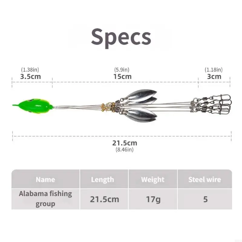 2Pcs Umbrella Fishing Lures Rig Swarms Attack Roads Runner Baits Sea Fishing Tackle for Freshwater And Saltwater Enduring 69HD