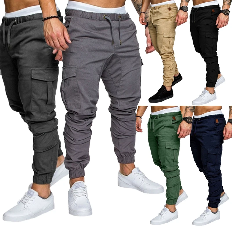 

2023 Fashion men's jogging pants Fitness Cargo pants Casual folding pants Sports pants 6 colors