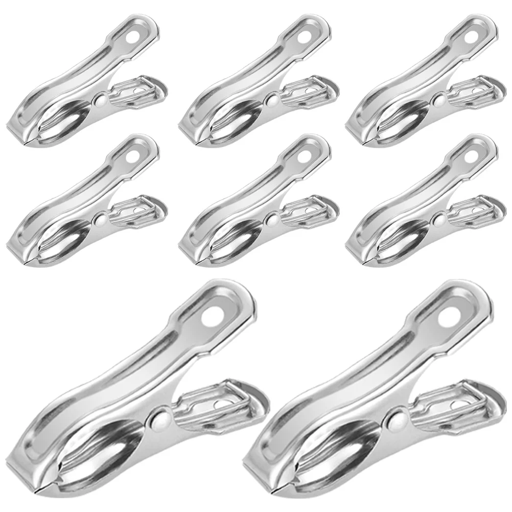 

20 Pcs Stainless Steel Garden Clamp Plants Sunshade Cover Clamps Clothespin Clip Shading Net Rod Fixing