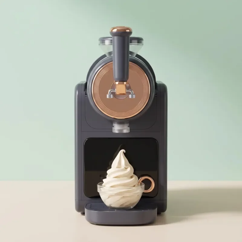 Electric mini frozen dessert machine, multi-function automatic slush ice cream machine, with self-cleaning function