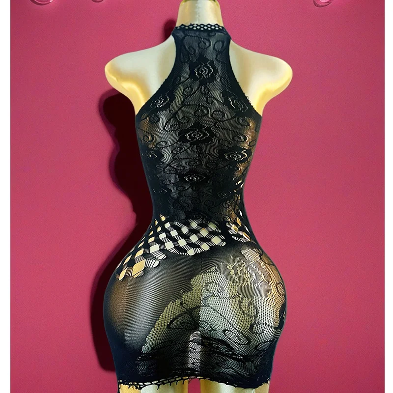 1PC donne sexy lingerie vestito aderente sexy a rete coprire qualsiasi accessorio scava fuori vestito aderente K298