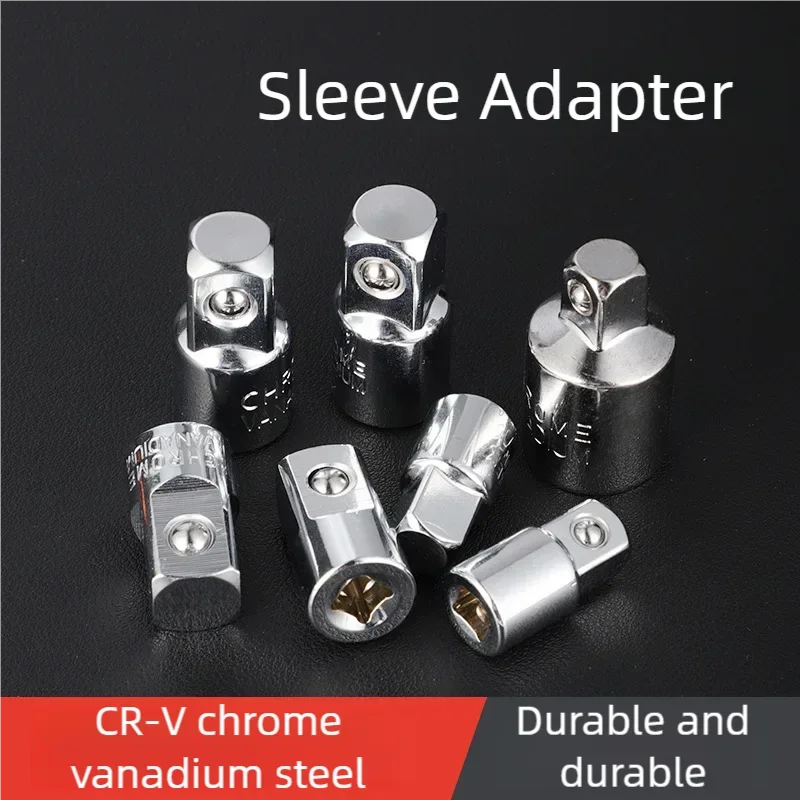

2pcs 1/4" 3/8" 1/2" Ratchet Wrench Adapter Chrome Vanadium Steel Sleeve Adapter Drive Socket Converter Wrench Joint Converter