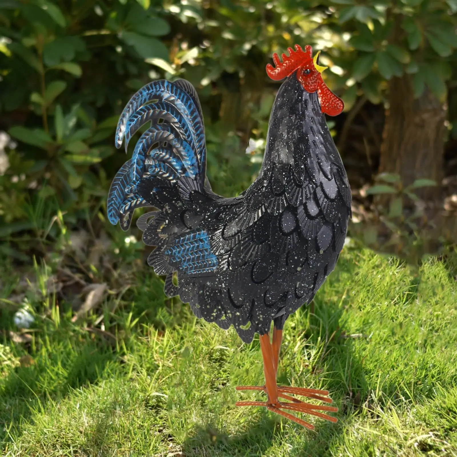 

Rooster Garden Statue, Chicken Yard Art Sculpture, Animal Figurine Creative Artwork Garden Statue Ornament Yard,