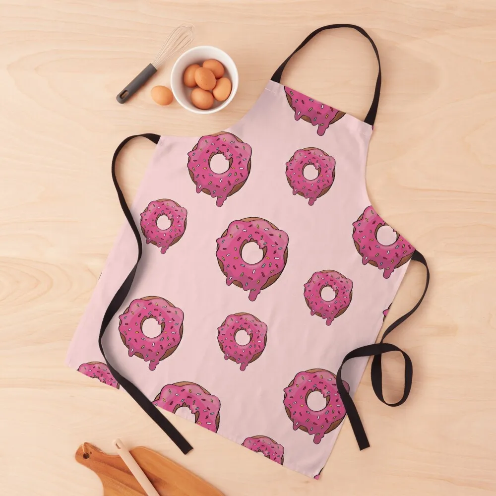 Pink Donut Apron kitchen clothes for men Household Items Kitchen manicurist Apron