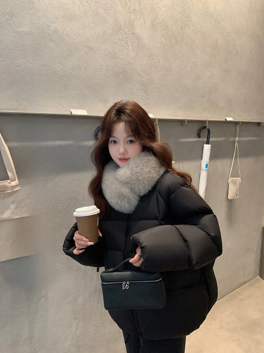 

Ibell Zhang Женская утепленная куртка-пуховик со съемным воротником-стойкой, корейская версия, белая, для повседневной носки