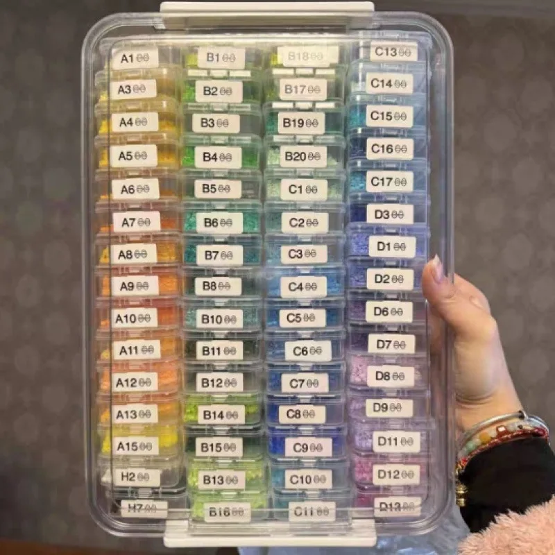 

Large Capacity Clear Bead Organizer Jewelry Storage Box Creative Plastic Case Home Craft Supply Beading Accessories Holder Sort