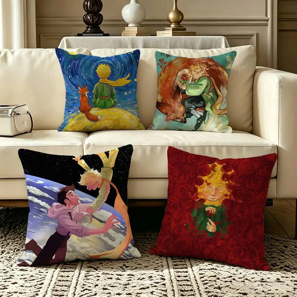 Classic L-Little P-Prince-p  Square Double-Sided printed Pillow Case Bedroom Bedside Pillow Sofa Cushion Cover