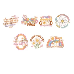 Colorful Letter Ironing On Patches For Jaeket Diy Unique Heat Transfer Sticker For Clothing