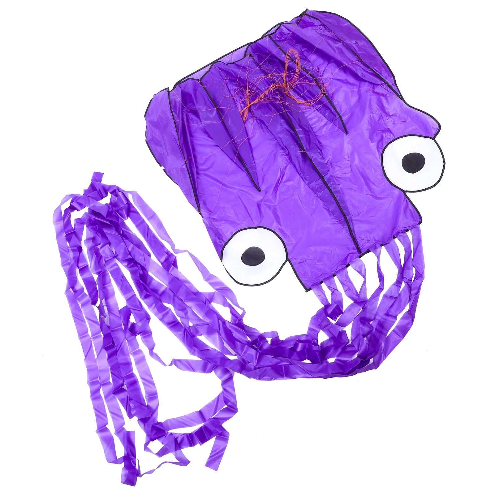 Materiale di stoffa per aquiloni di polpo Forma di cartone animato brillante Facile da volare Coda lunga Parco all'aperto Aquiloni da spiaggia Aquiloni di cartoni animati, aquiloni giocattolo