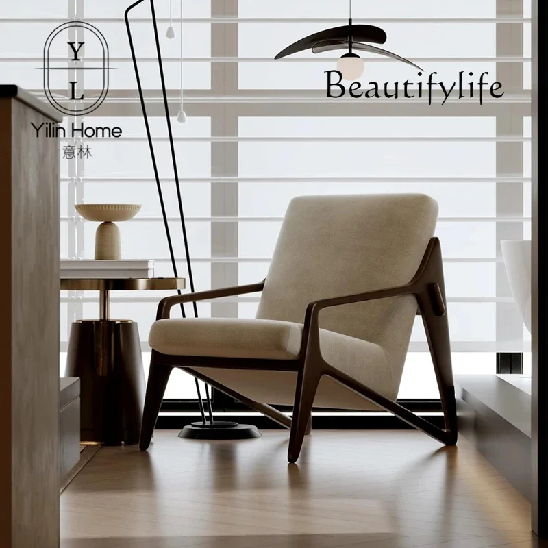 A44 New Chinese-style  wind leisure chair villa model room homestay design balcony leisure sofa chair