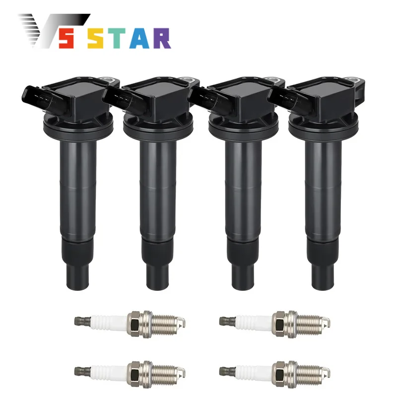 

90919-A2002 90919-A2007 Комплект из 4 катушек зажигания + 4 шт. Набор свечей зажигания для Lexus ES300h 2015-2019 Lexus NX300h L4 2.5L 2013-2018 гг.