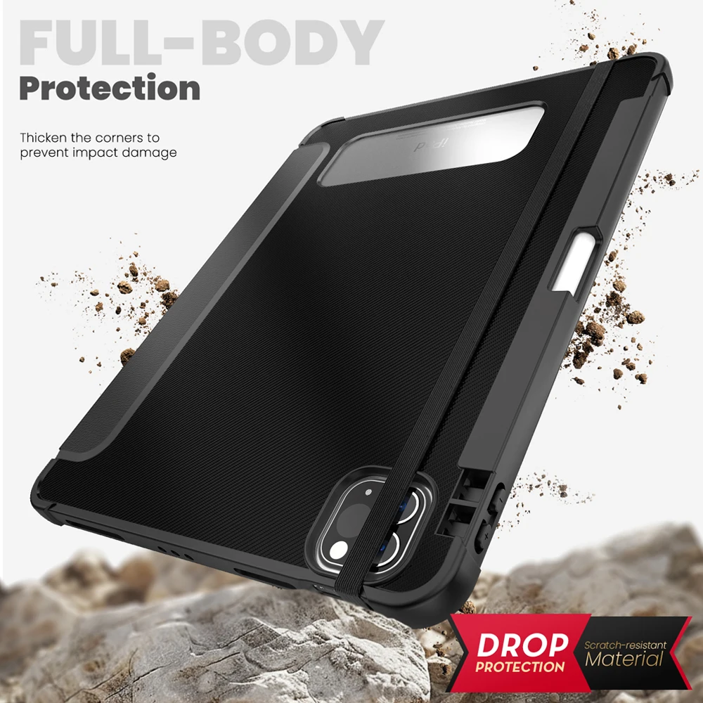 

10.9'' TPU Tablet Cases For iPad Air 5 4 Air4 Air5 2022 Cover For iPad Pro 11 Pro11 4th 3rd 2nd Case PU Leather Auto Sleep Shell