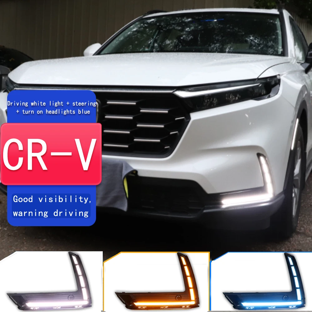 

Автомобильные аксессуары, крышка передней противотуманной фары с DRL для Honda CR-V CRV 2023, светодиодные дневные ходовые огни