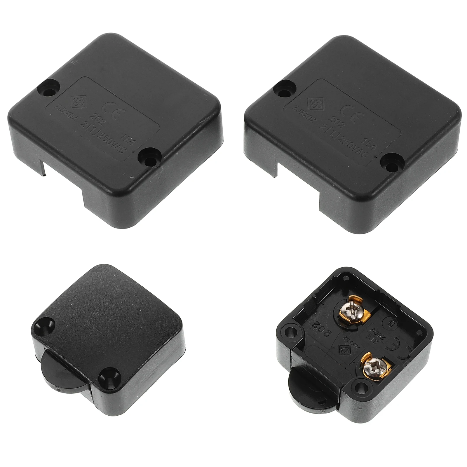 

2pcs Cabinet Door Switch 2A250V Wardrobe Light Control Hotel Grade Plastic Cover Closet Lamp On Off hinge lights electrical