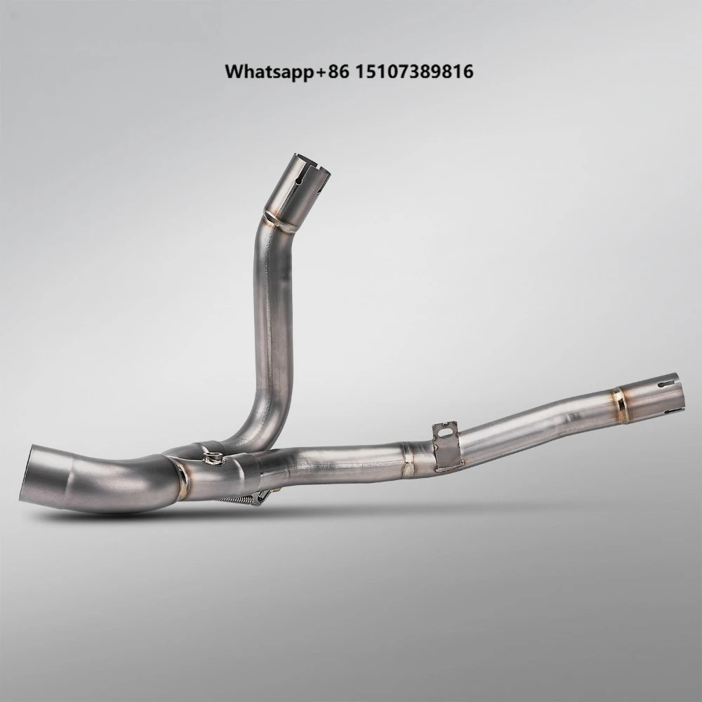 

Suzu V-STROM 650/650 XT DL650/DL650 2017-2022 Silver Motorcycle Exhaust Middle Link Pipe Ti Alloy Original Caliber