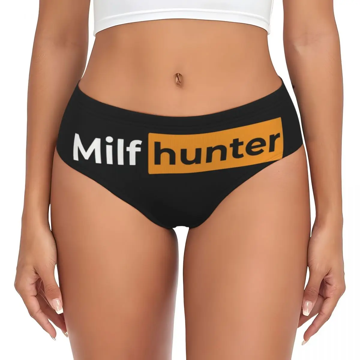Женские забавные трусики Milf Hunter для взрослых с юмором и шуткой, женское эластичное нижнее белье, трусы