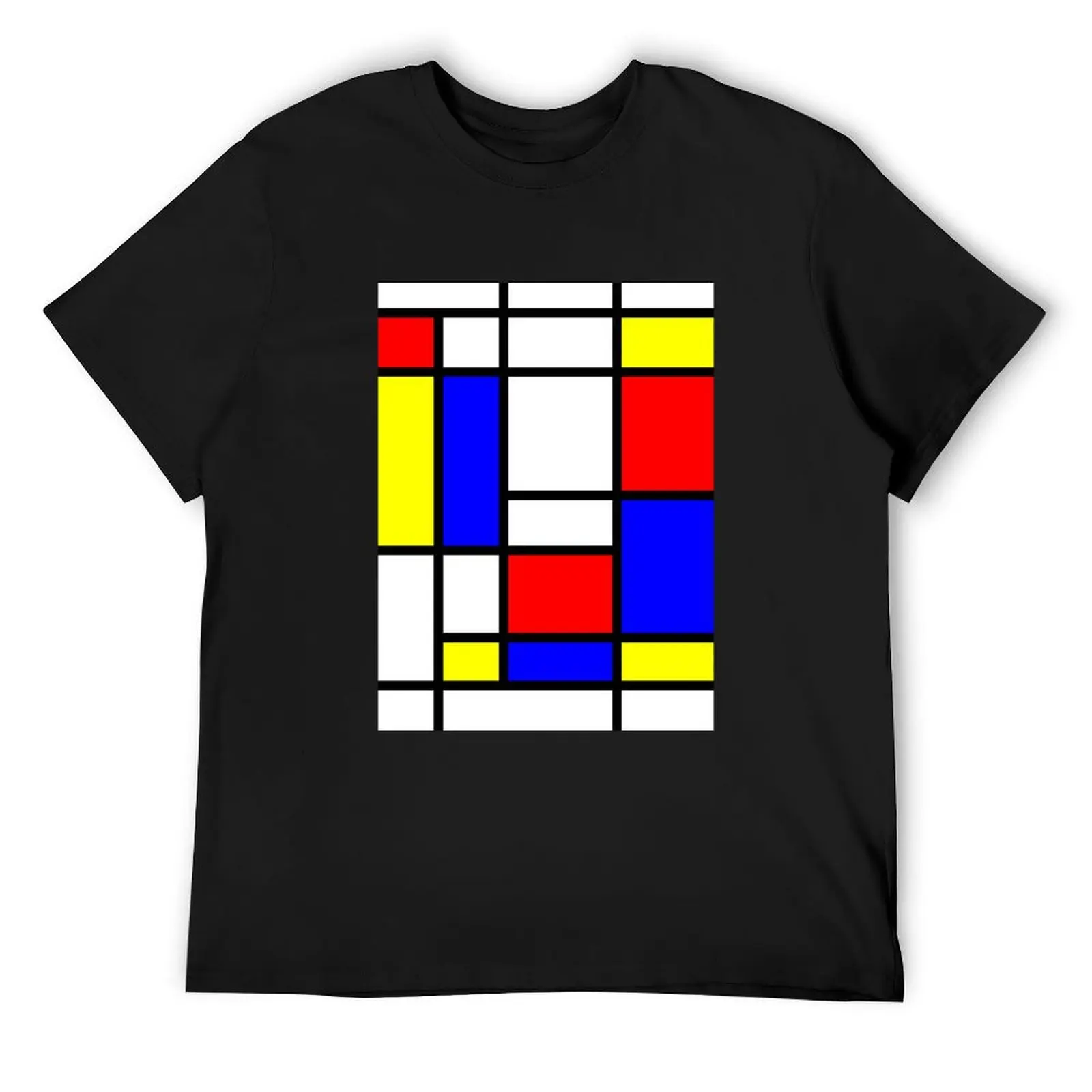 Mondrian T-Shirt korean fashion Aesthetic clothing mens clothing