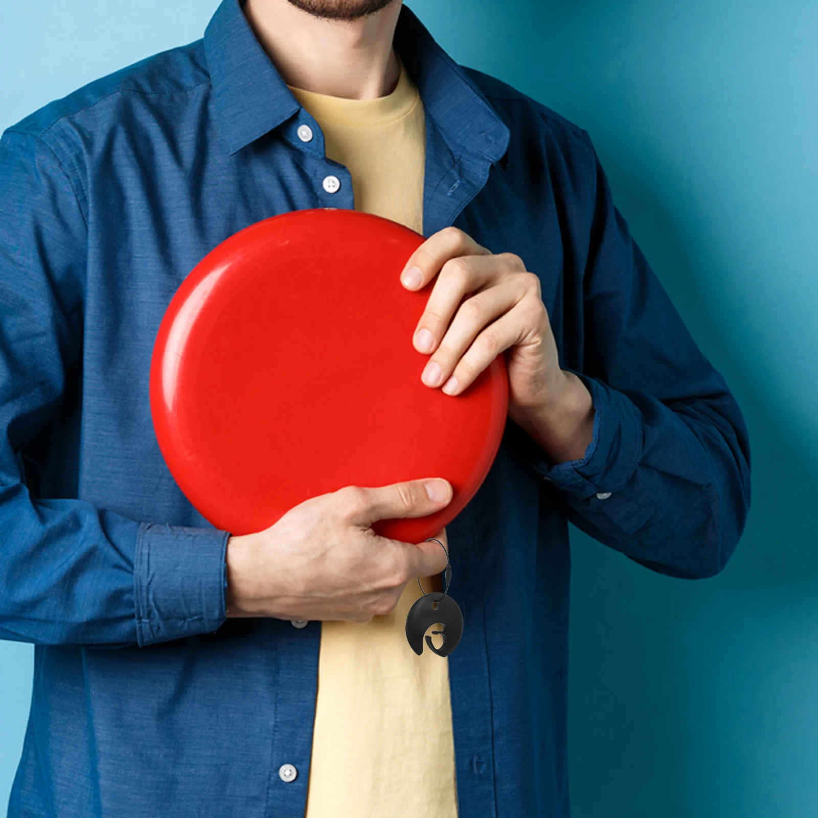 2 قطعة مشبك القرص الطائر المحمول مع كابل قرص رياضي عقد كليب ملحقات النشاط الخارجي مرفق قوي وآمن #2