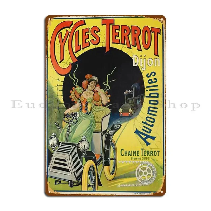 Cycles Terrot Cover Metal Signs Cinema Create Club Bar Cave Club Tin Sign Poster