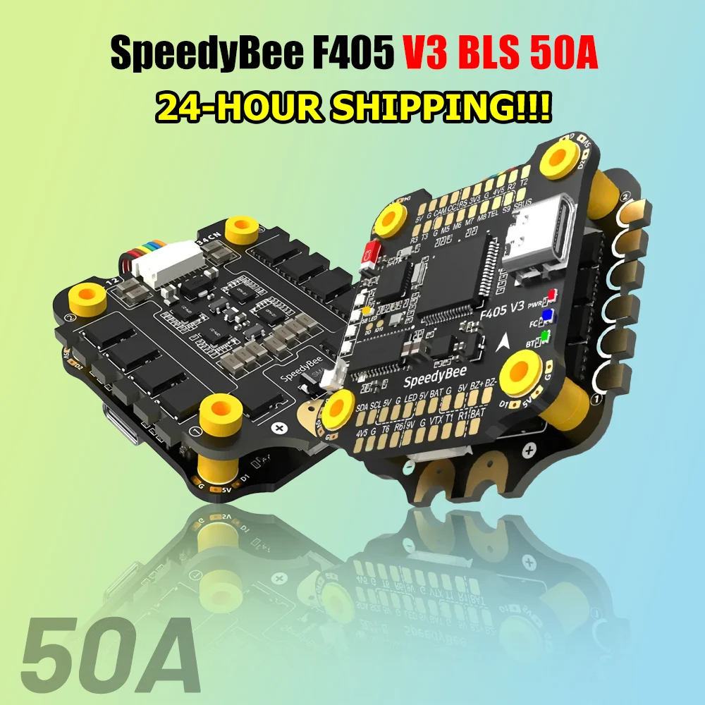 SpeedyBee F405 V3 50A Stack 3 ~ 6S Lipo 30x30mm FC & ESC controlador de vuelo Bluetooth blheli 50A 4 en 1 ESC para FPV Freestyle Drone