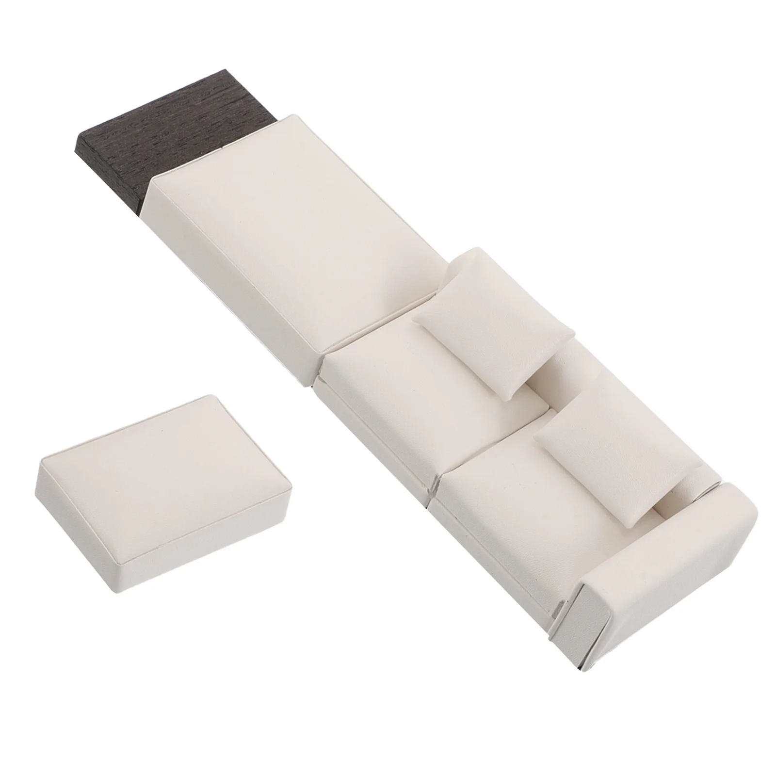 Miniaturowy zestaw mebli do salonu w skali 1:20: sofa, kanapa, poduszki, akcesoria do zabawy w udawanie, sztuczne meble do domku dla lalek.