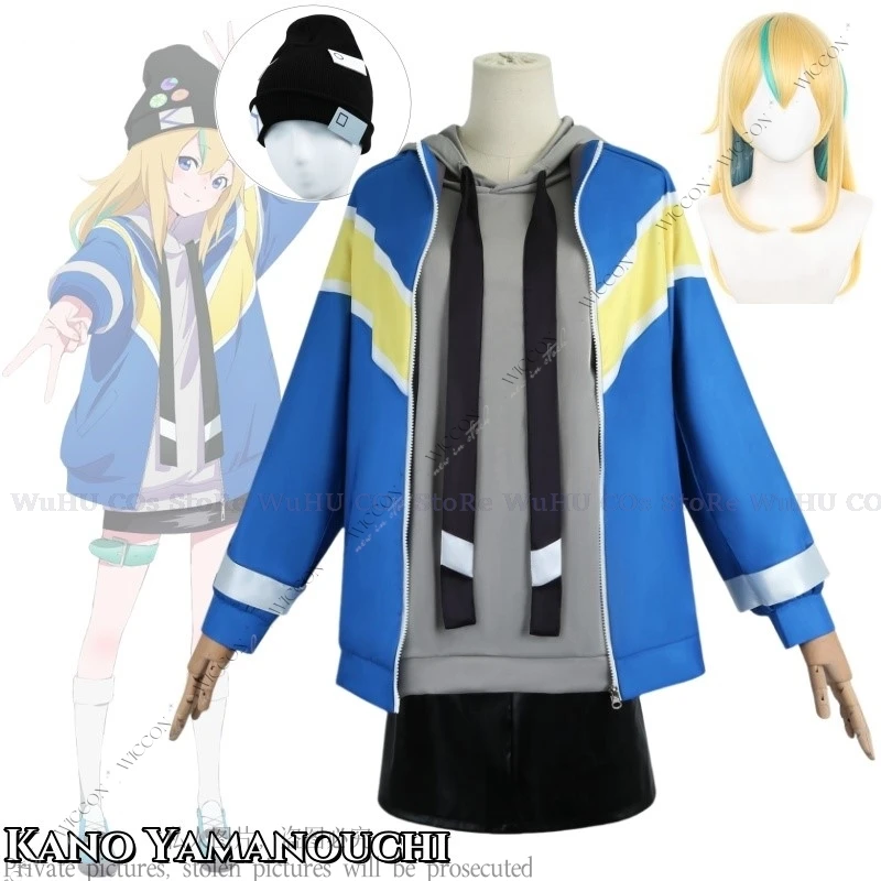 Jellyfish Can't Swim in the Night Anime New Kano Yamanouchi Role Play Cos Costume Wig Hat Woman Daily Outfit Halloween Party