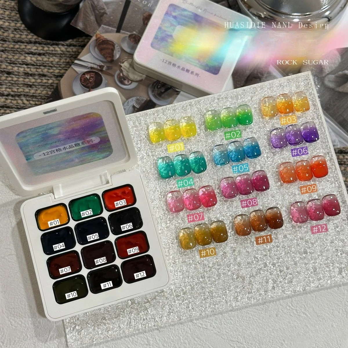 

Полупрозрачный гель-лак для ногтей с цветущим переводом, УФ-светодиод, замачиваемый гель-лак, градиентная гель-лак, палитра