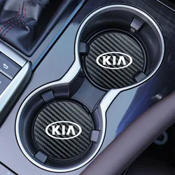 2Pcs Leather Coaster Anti-noise Water Cup Pad Cushion For Kia Sportage Ceed Picanto Rio ProCeed Niro Forte 5 3 4 K7 K5 K8 K3 K9