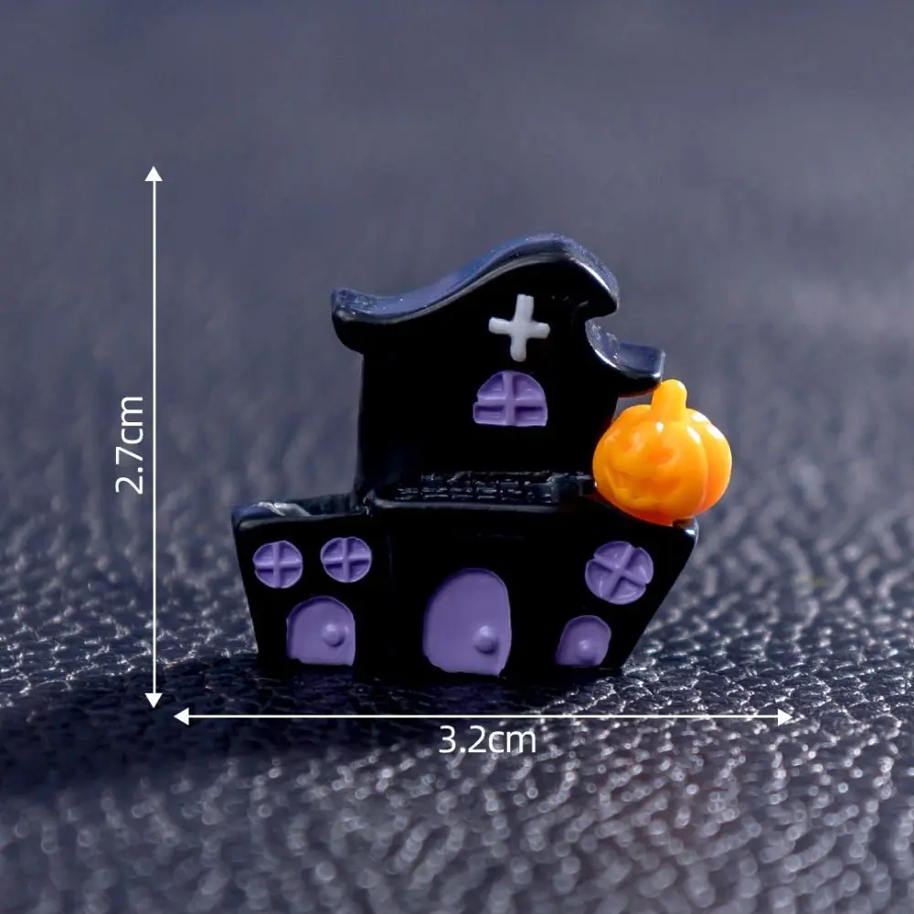 Tombstone Mini Pumpkin Resin Boneca, Castelo, Crânio, Dia das Bruxas, Casa Acessórios, Cena em Miniatura Decorar