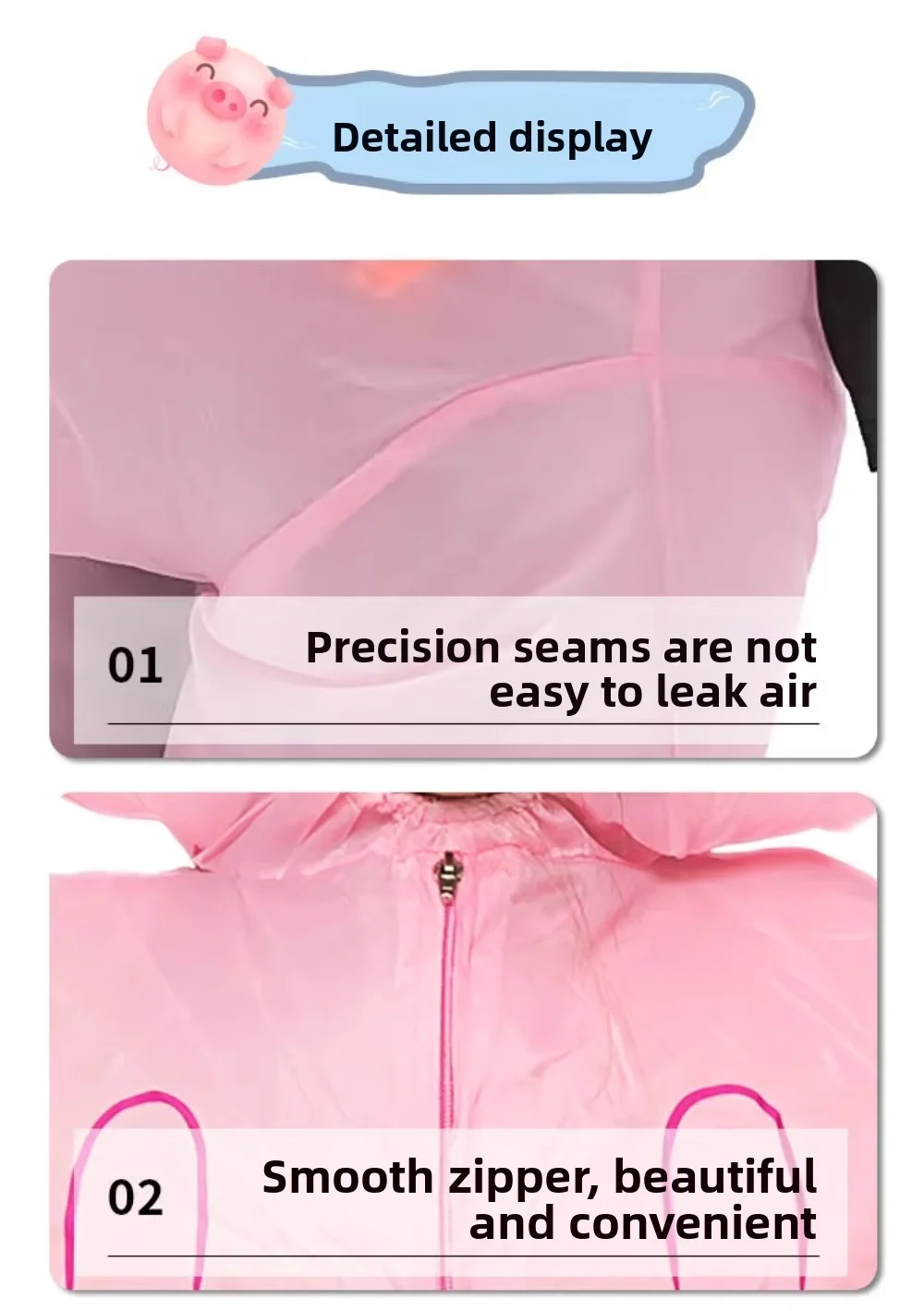 Disfraz inflable de Navidad, marionetas de animales de cerdo, ropa, Cosplay, traje divertido de actuación de fiesta para adultos y niños