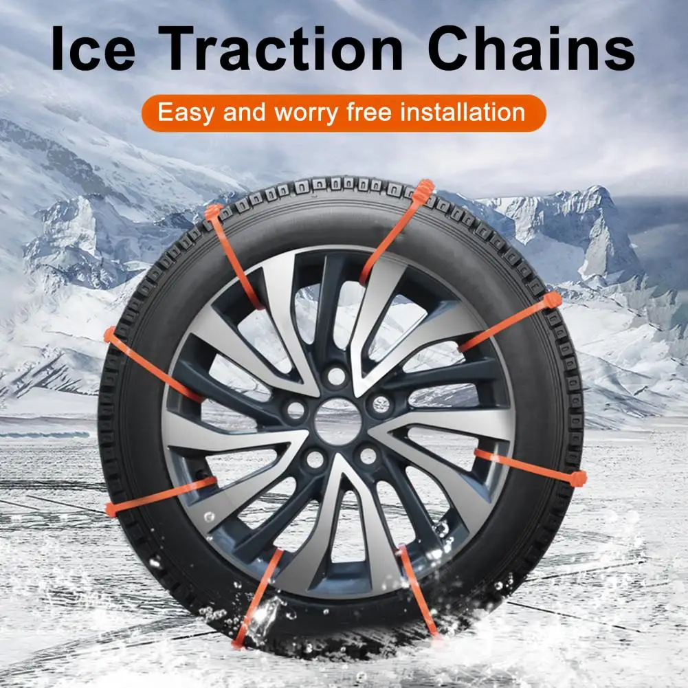 Sedan Snow Chains 20/30pcs Car Snow Chains Kit Reusable Anti-slip Tire Traction Cables Portable Winter Wheel Chains for Suvs