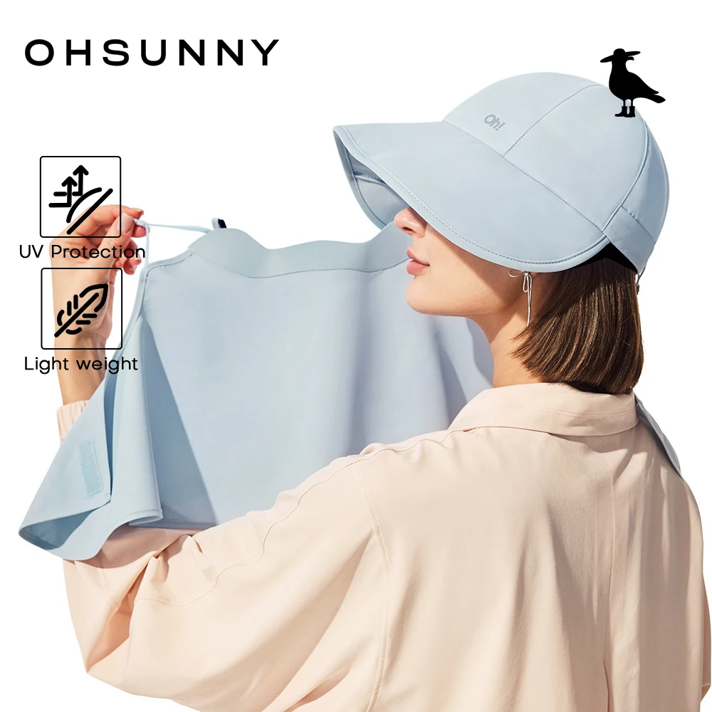 

Солнцезащитная кепка OhSunny для походов и альпинизма с маской для лица, защита от ультрафиолета UPF 2000+, многофункциональная съемная солнцезащитная шляпа