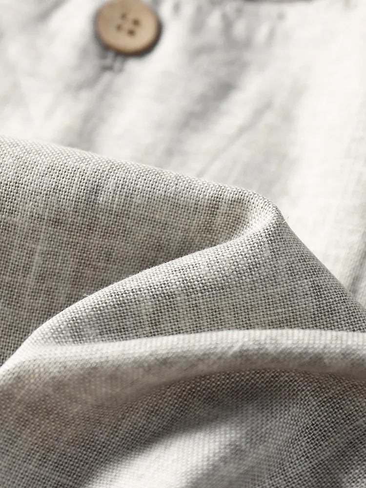 ฤดูร้อนทุกวัน Mens Retro Casual ผ้าลินินกางเกงเอวยางยืดขาตรงความยาวเต็มกางเกง Cool Breathable แฟชั่นกางเกงยาว