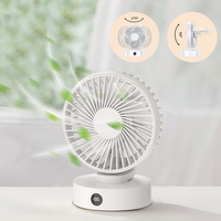 Desktop Fan Portable Table Cooling Fan Rechargeable 5 Gear Wind for Home Office Mini Personal Desk Fan with LED Digital Display