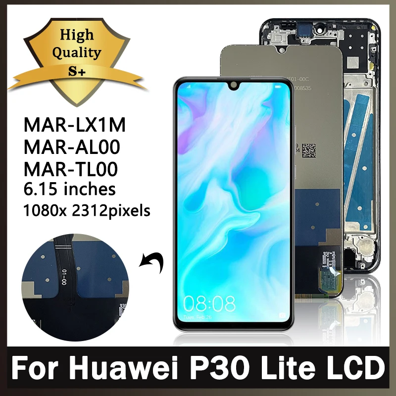 Ips LCD For HUAWEI P30 Lite LCD For Nova 4E MAR-LX1 AL00 LX2 LX3 LX1A LCD Display Touch Screen Digitizer Assembly Replacement