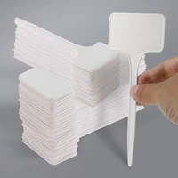 15cm T-Shaped Writable Plant Tags Durable PP Labels for Gardens Potted Plants Reusable Greenhouse Markers Identification Signs